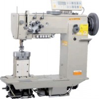 Single Needle Post Bed Compound Feed Heavy Duty Lockstitch Sewing Machine