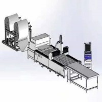 1500 mm Air Ventilation Metal Sheet Duct Making Machine / Auto Pipe Line 2 1000W/1500W Automatic Fee