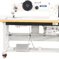 Long Arm Flat Bed Double Needle Triple Feed Walking Foot Extra Heavy Duty Lockstitch Sewing Machine