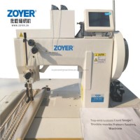 Zy266-102D Zoyer Single/Double Needle Top and Bottom Feed Heavy Duty Pattern Sewing Machine