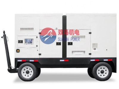 Silent mobile diesel generator