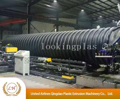 Plastic spiral pipe machine