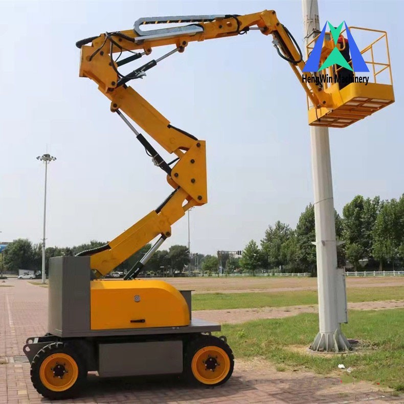 Self propelled curved arm aerial work platform truck 10m-20m