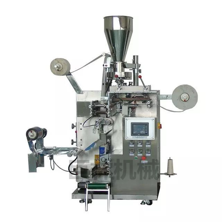 Automatic inner and outer bag tea bag packaging machine with label and thread bag packaging machine 