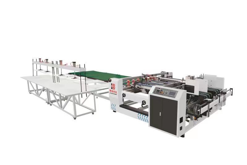 Double gluing box machine