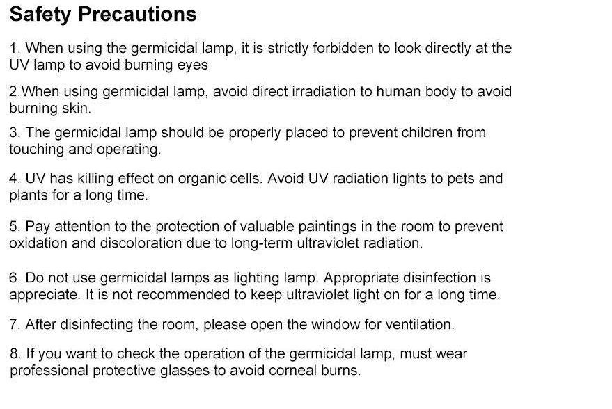 Ultraviolet Lamp UVC UV Lighting Disinfection Germicidal Germicidal Tube Light