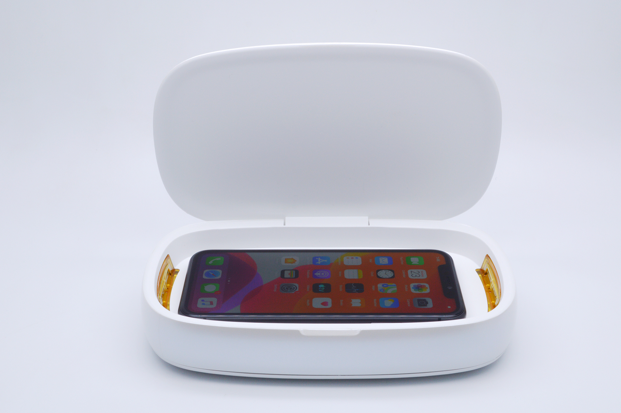 Cell Phone Disinfect Case Portable Mobile UV Box with Wireless Charger Small Item Sterilizer Disinfection Box