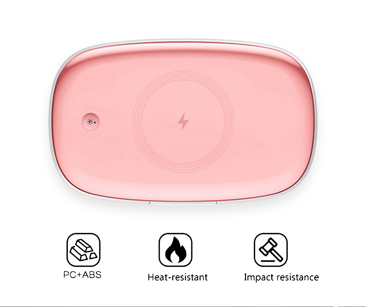 Cell Phone Disinfect Case Portable Mobile UV Box with Wireless Charger Small Item Sterilizer Disinfection Box