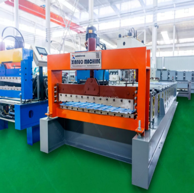 Roof panel forming machine