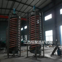 Gravity beneficiation spiral chute