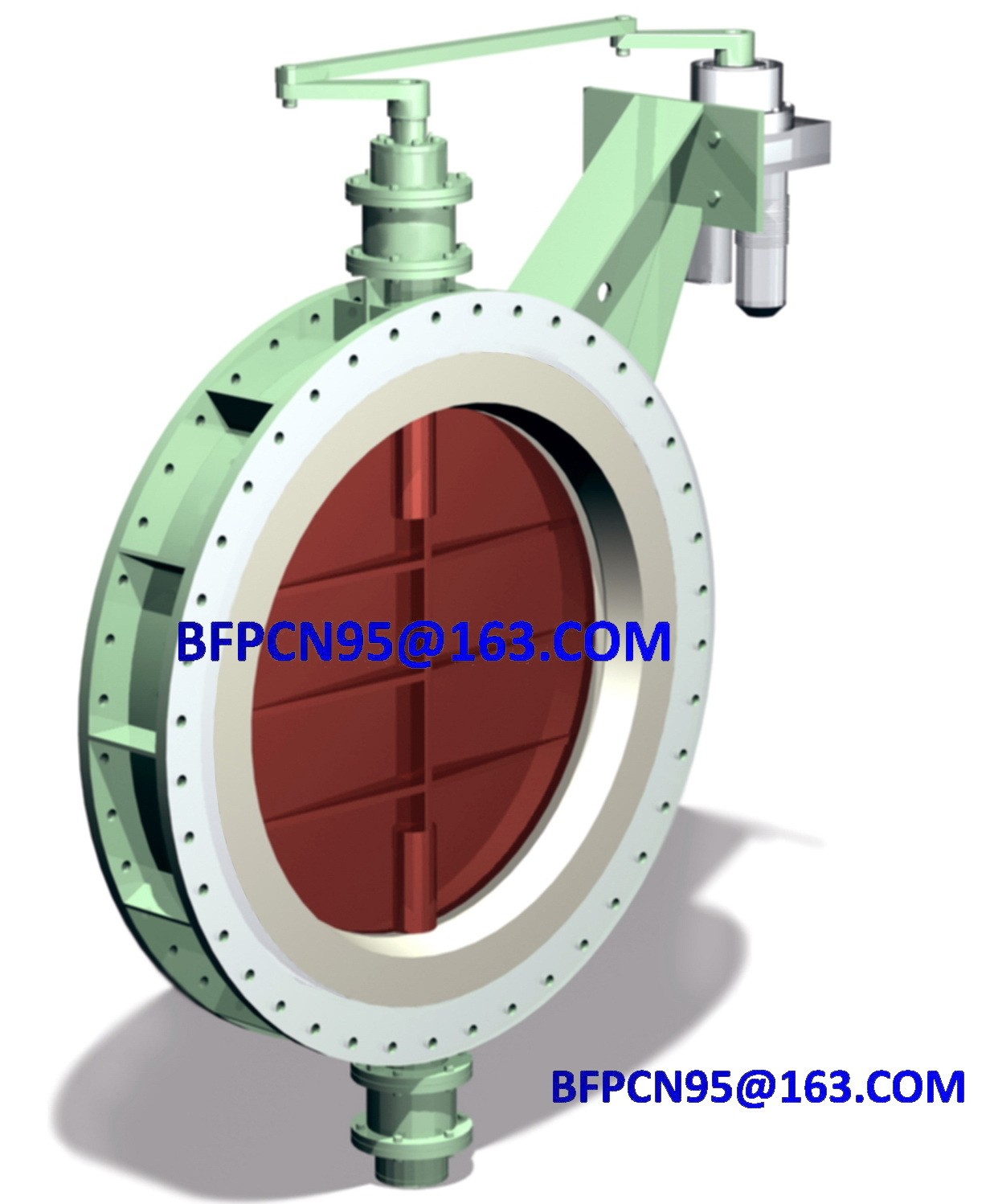 Regulating butterfly valve