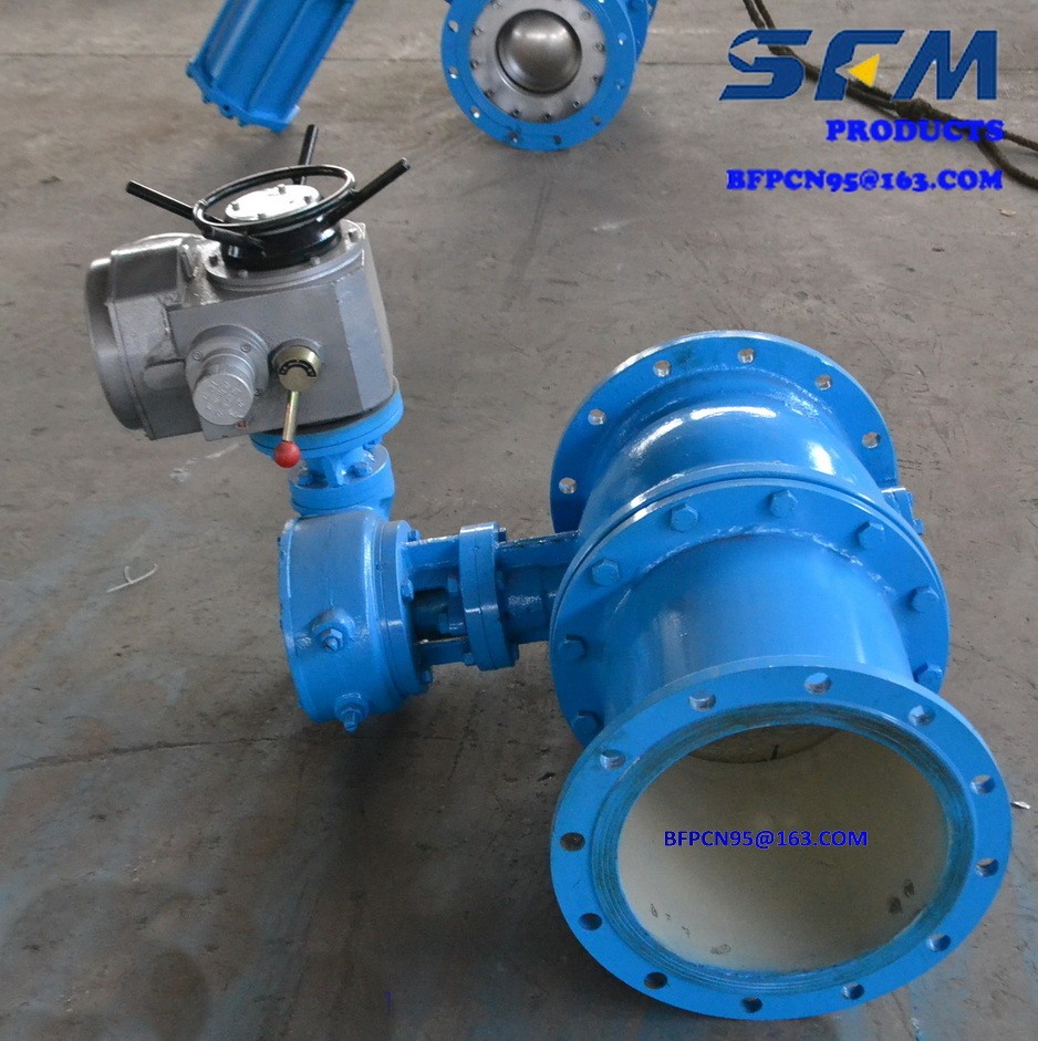 Ash discharge ball valve