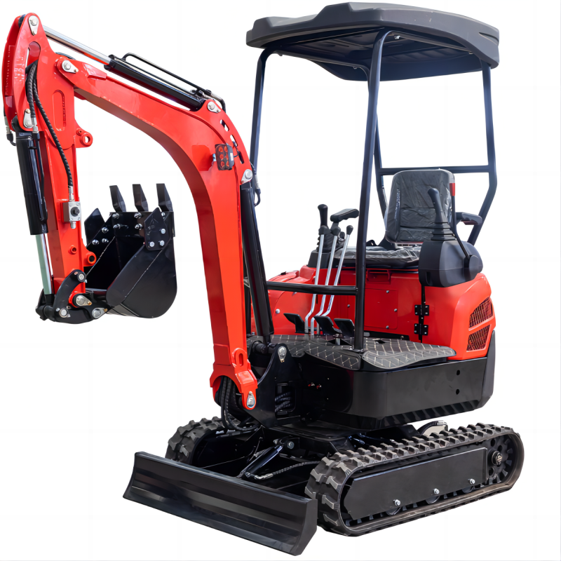1.8 Ton Hydraulic Small Home Use Garden Steel Track Crawler Mini Bagger / 6