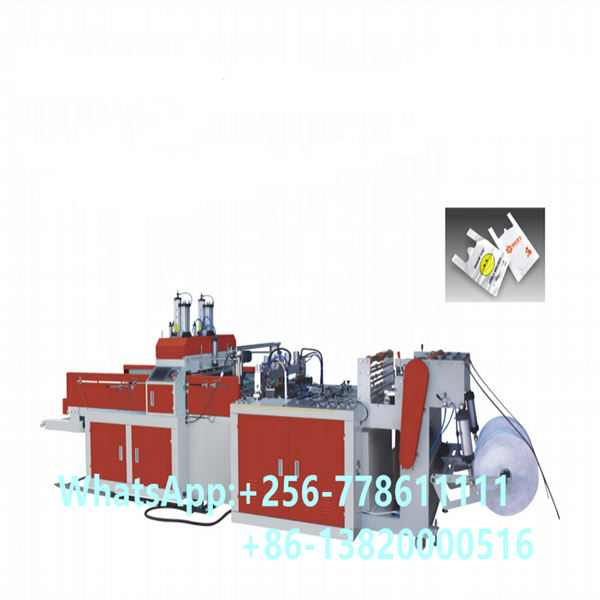 Full Automatic Plastic T-shirt Shopping Bag Making Machine / 1