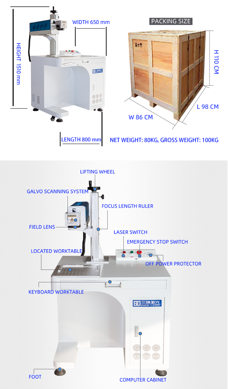 Desktop CO2 Laser Marking Machine for Wood / 4