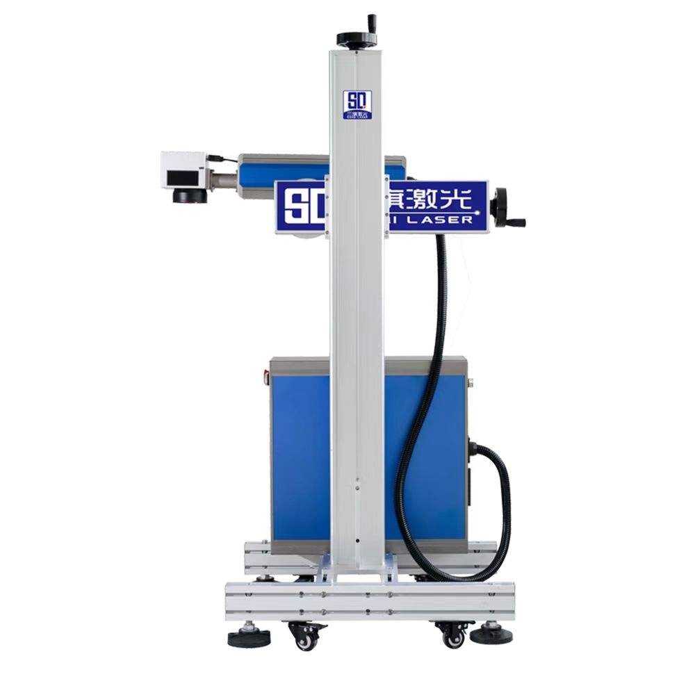 20w 30w 60w 100w Fiber Laser Flying Marking Machine with Conveyor / 4