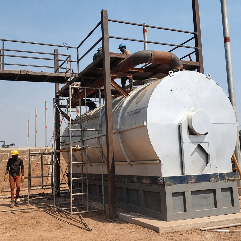 Waste Plastic/Tyre Pyrolysis & Distillation Equipment / 3